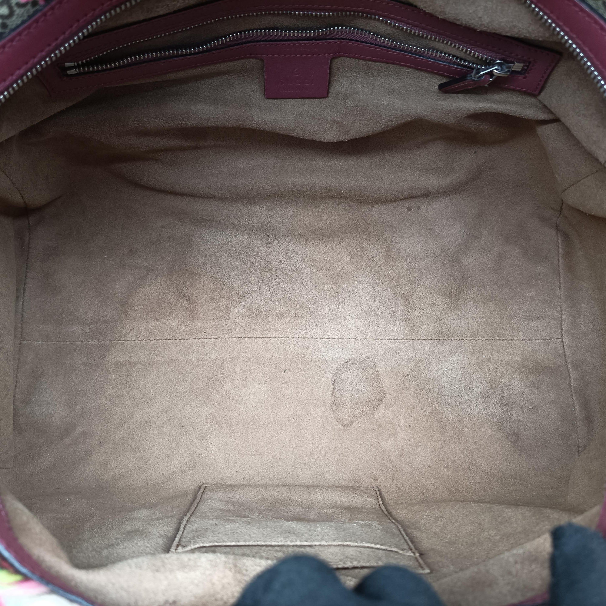 Pre-owned Gucci GG SUPREME BOSTON beige×Multicolour PVC coated canvas×Leather 409527 shoulderbag | stylenewstar