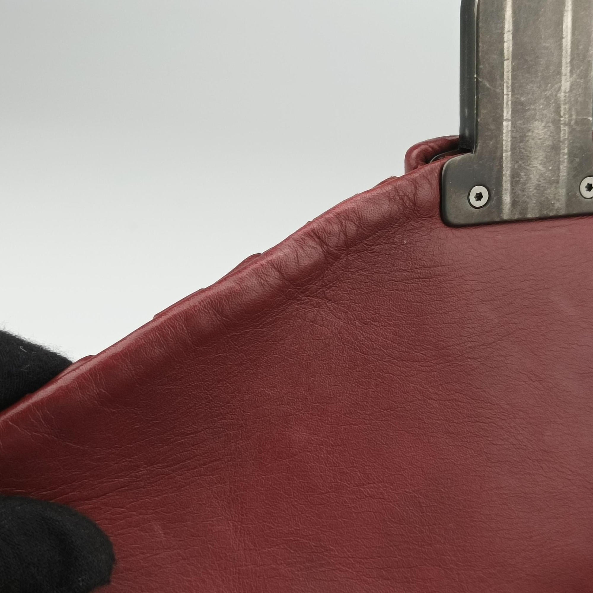 Pre-owned Bottega Veneta Intrecciato Red lambskin  handbag | stylenewstar