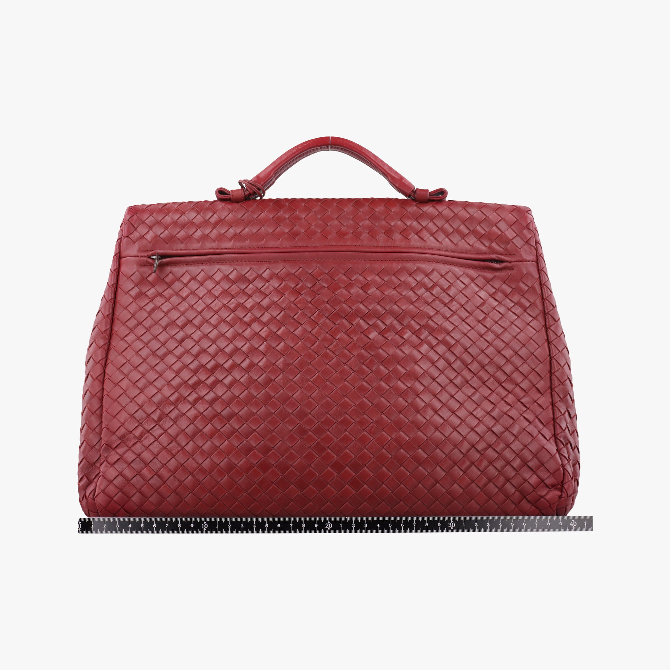 Pre-owned Bottega Veneta Intrecciato Red lambskin  handbag | stylenewstar