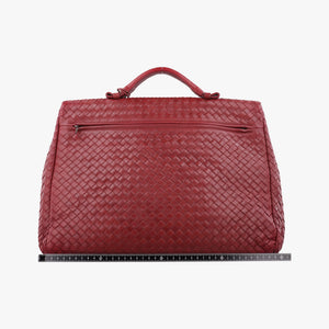 Pre-owned Bottega Veneta Intrecciato Red lambskin  handbag | stylenewstar
