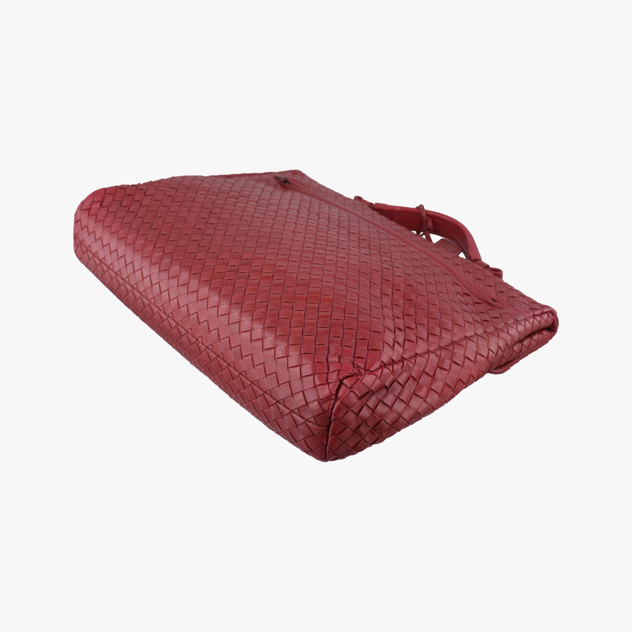 Pre-owned Bottega Veneta Intrecciato Red lambskin  handbag | stylenewstar