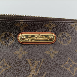 Pre-owned Louis Vuitton Pochette Mila MM brown Monogram Canvas M60094 handbag | stylenewstar
