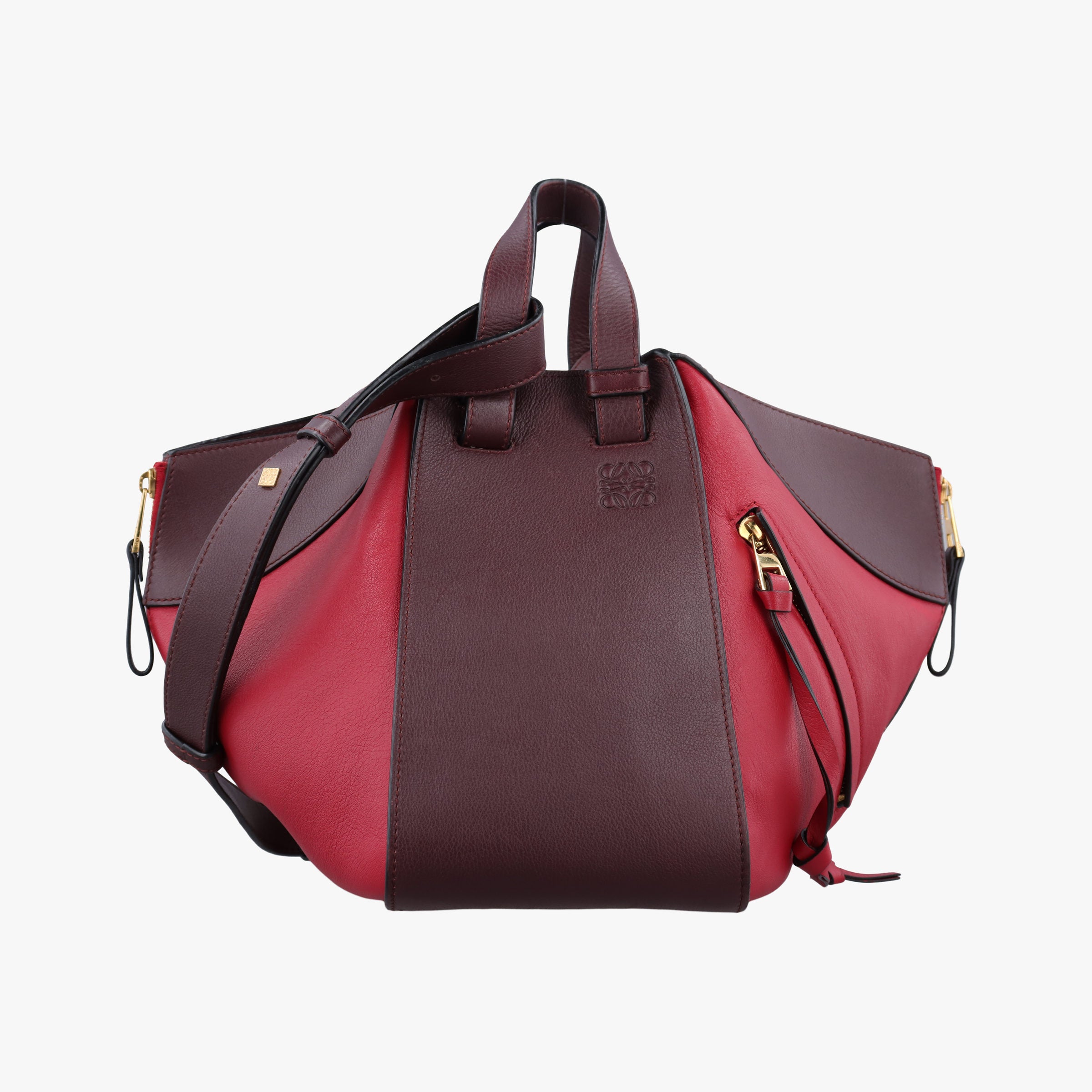 Vintage Loewe hammock Red×burgundy leather  shoulderbag | stylenewstar