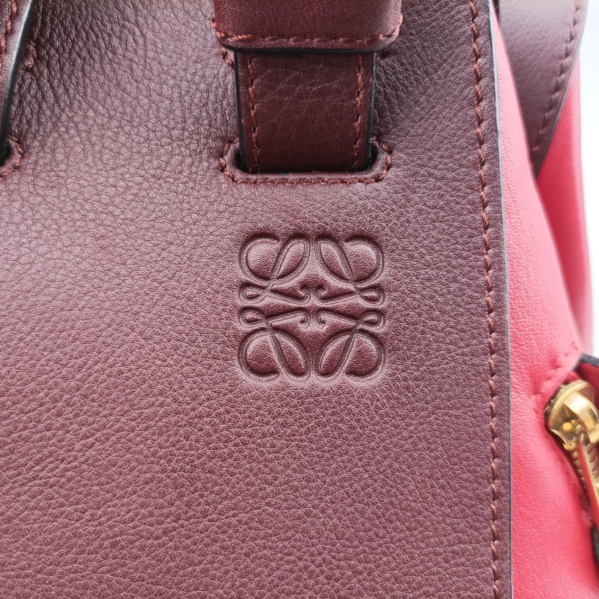 Vintage Loewe hammock Red×burgundy leather  shoulderbag | stylenewstar