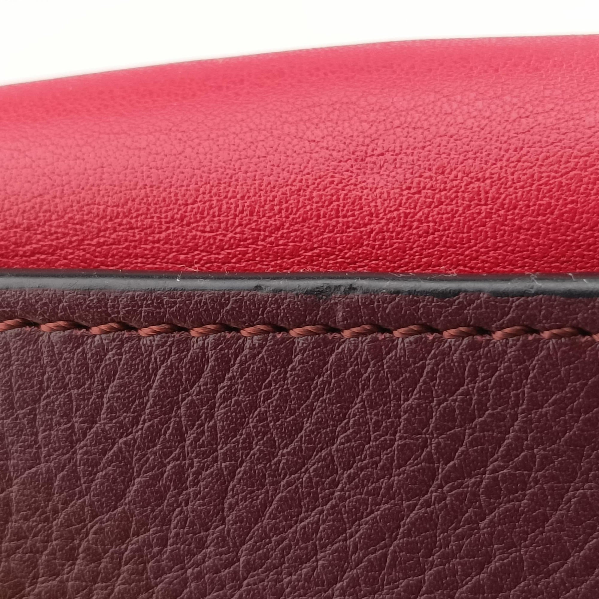 Vintage Loewe hammock Red×burgundy leather  shoulderbag | stylenewstar