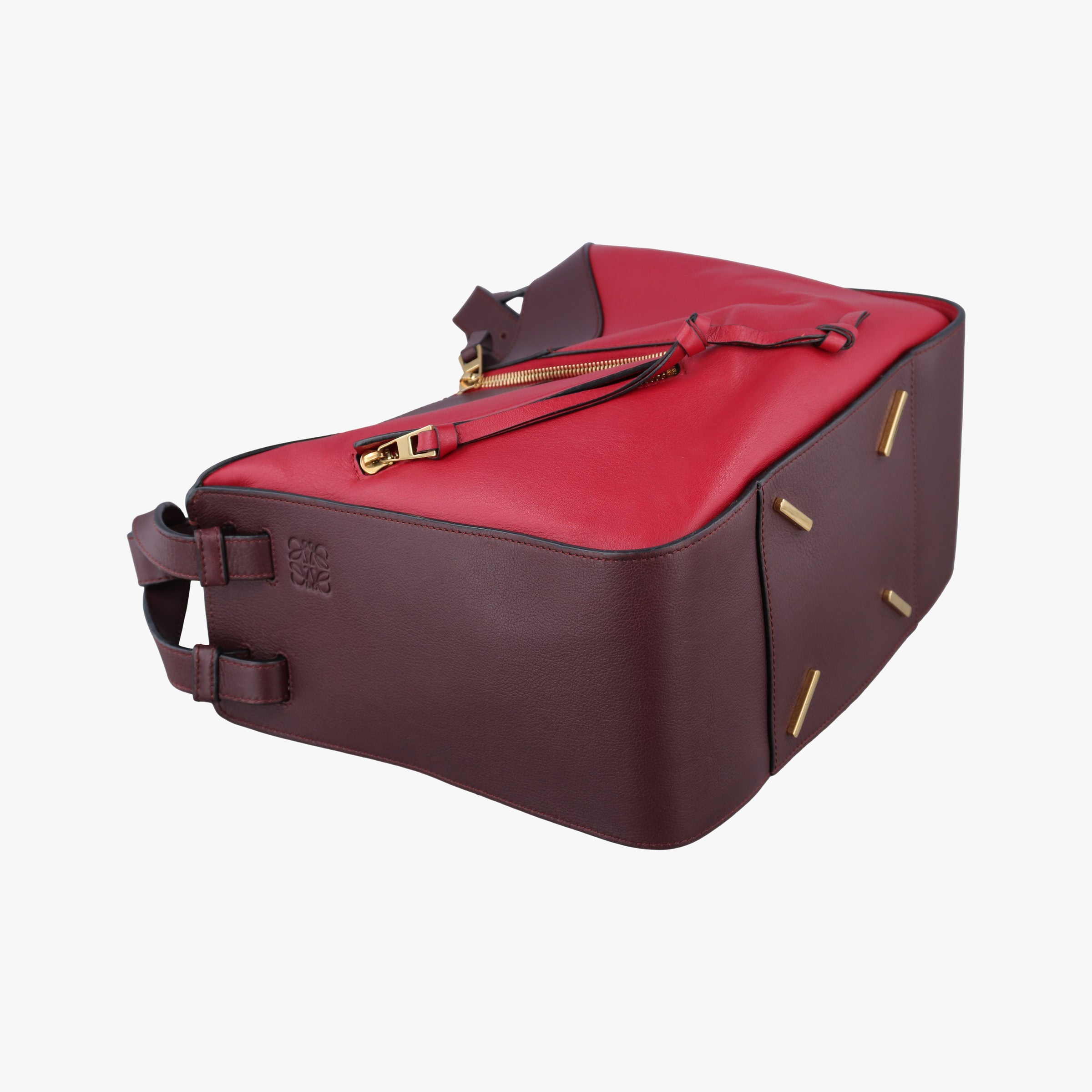 Vintage Loewe hammock Red×burgundy leather  shoulderbag | stylenewstar