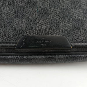 Vintage Louis Vuitton DANIEL MM Noir Damier GRAPHITE N58029 shoulderbag | stylenewstar
