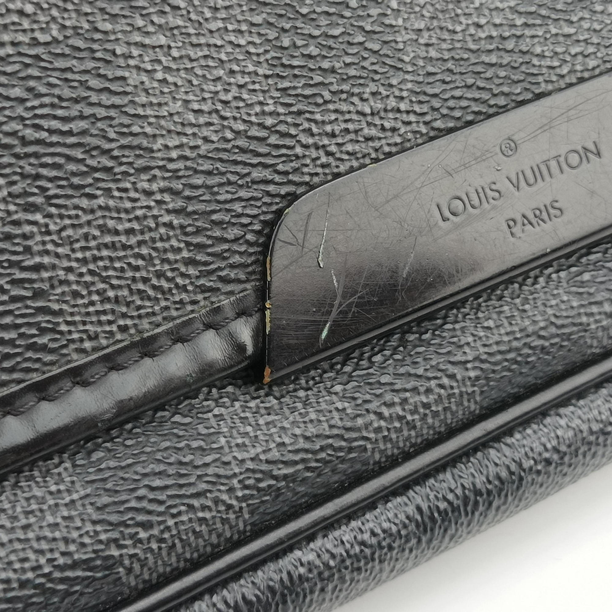 Vintage Louis Vuitton DANIEL MM Noir Damier GRAPHITE N58029 shoulderbag | stylenewstar