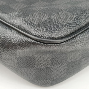 Vintage Louis Vuitton DANIEL MM Noir Damier GRAPHITE N58029 shoulderbag | stylenewstar