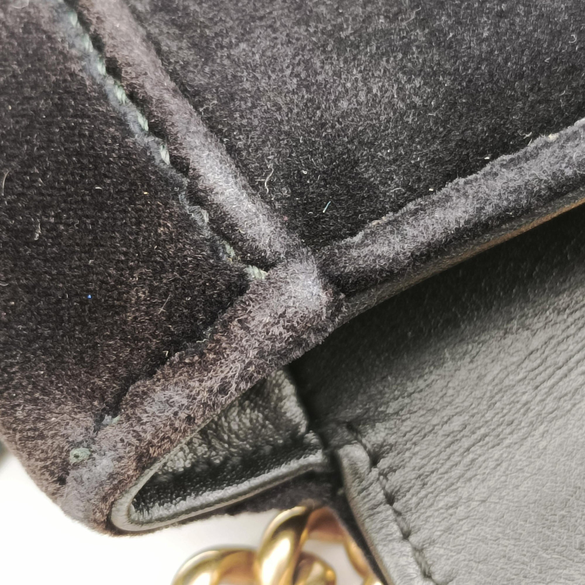 Secondhand Gucci GG Marmont Black×multicolor velour 443496 shoulderbag | stylenewstar