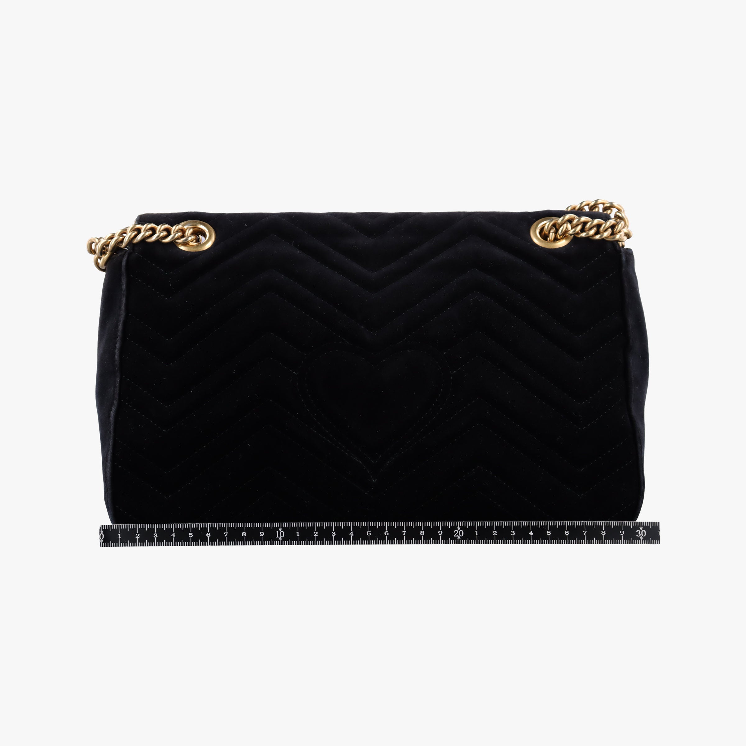 Secondhand Gucci GG Marmont Black×multicolor velour 443496 shoulderbag | stylenewstar