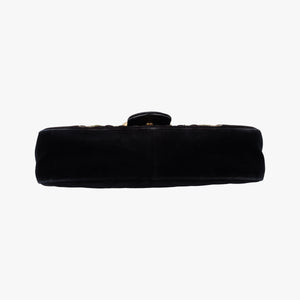 Secondhand Gucci GG Marmont Black×multicolor velour 443496 shoulderbag | stylenewstar