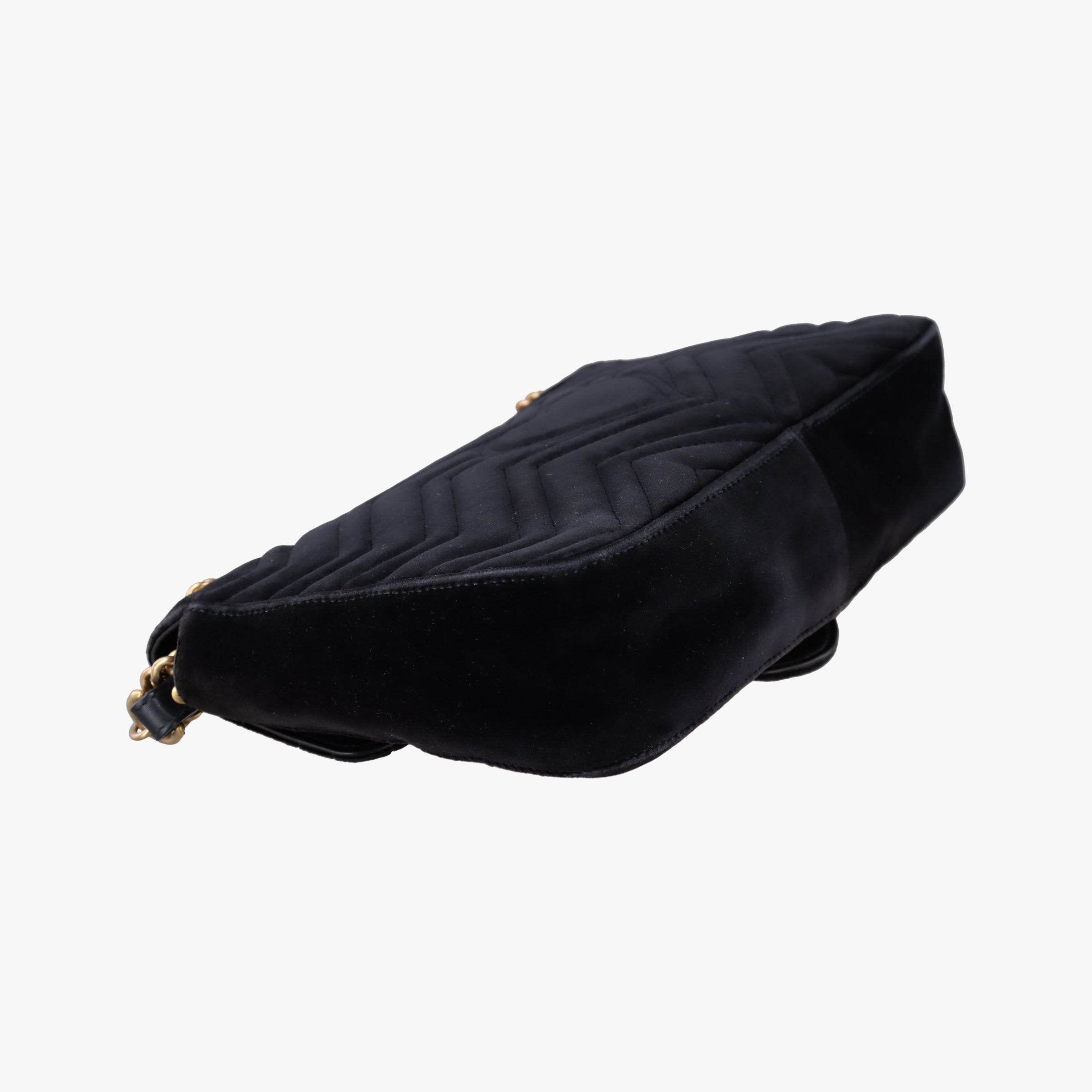 Secondhand Gucci GG Marmont Black×multicolor velour 443496 shoulderbag | stylenewstar