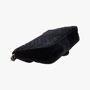Secondhand Gucci GG Marmont Black×multicolor velour 443496 shoulderbag | stylenewstar