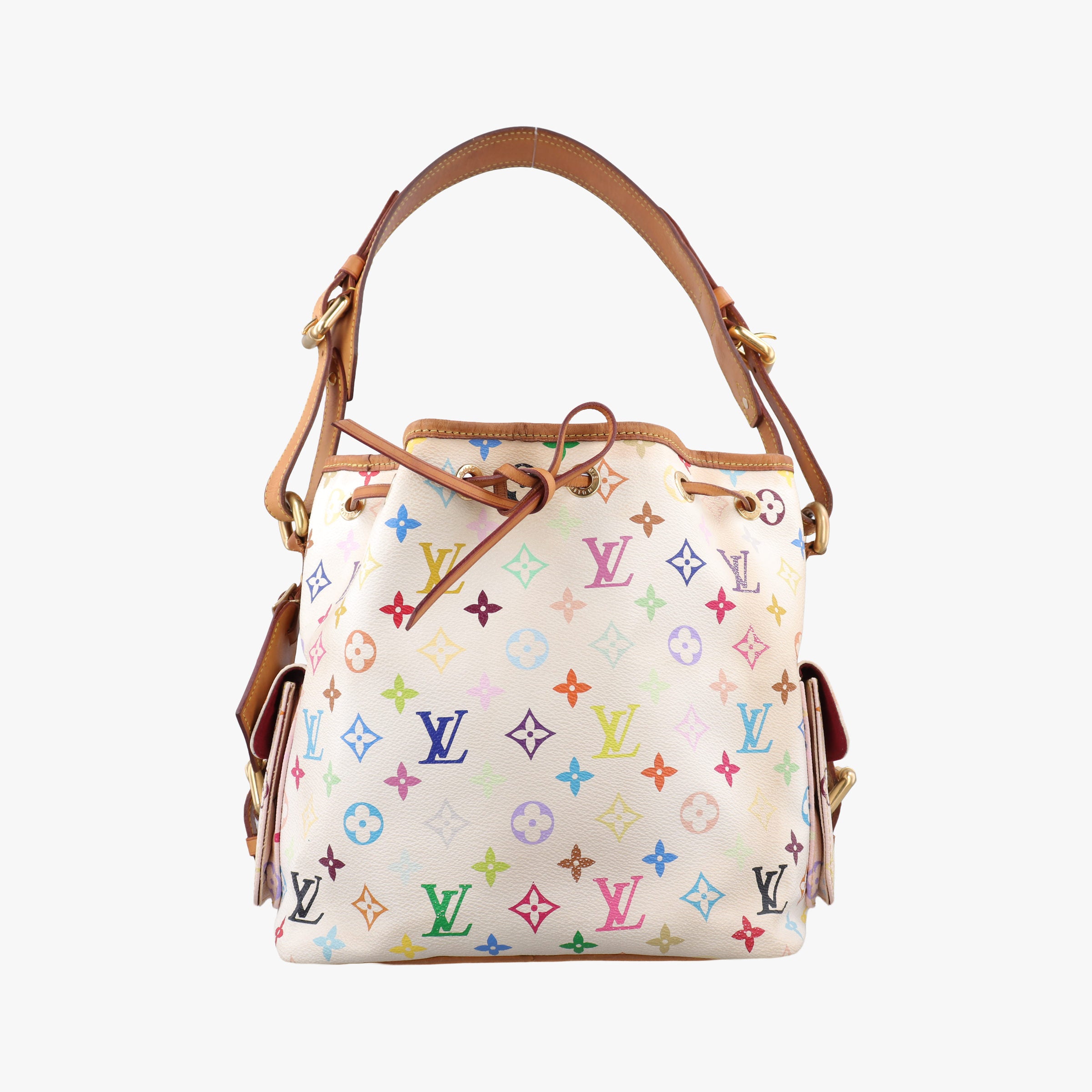 Vintage Louis Vuitton Petit NOe white Monogram Multicolor M42229 shoulderbag | stylenewstar