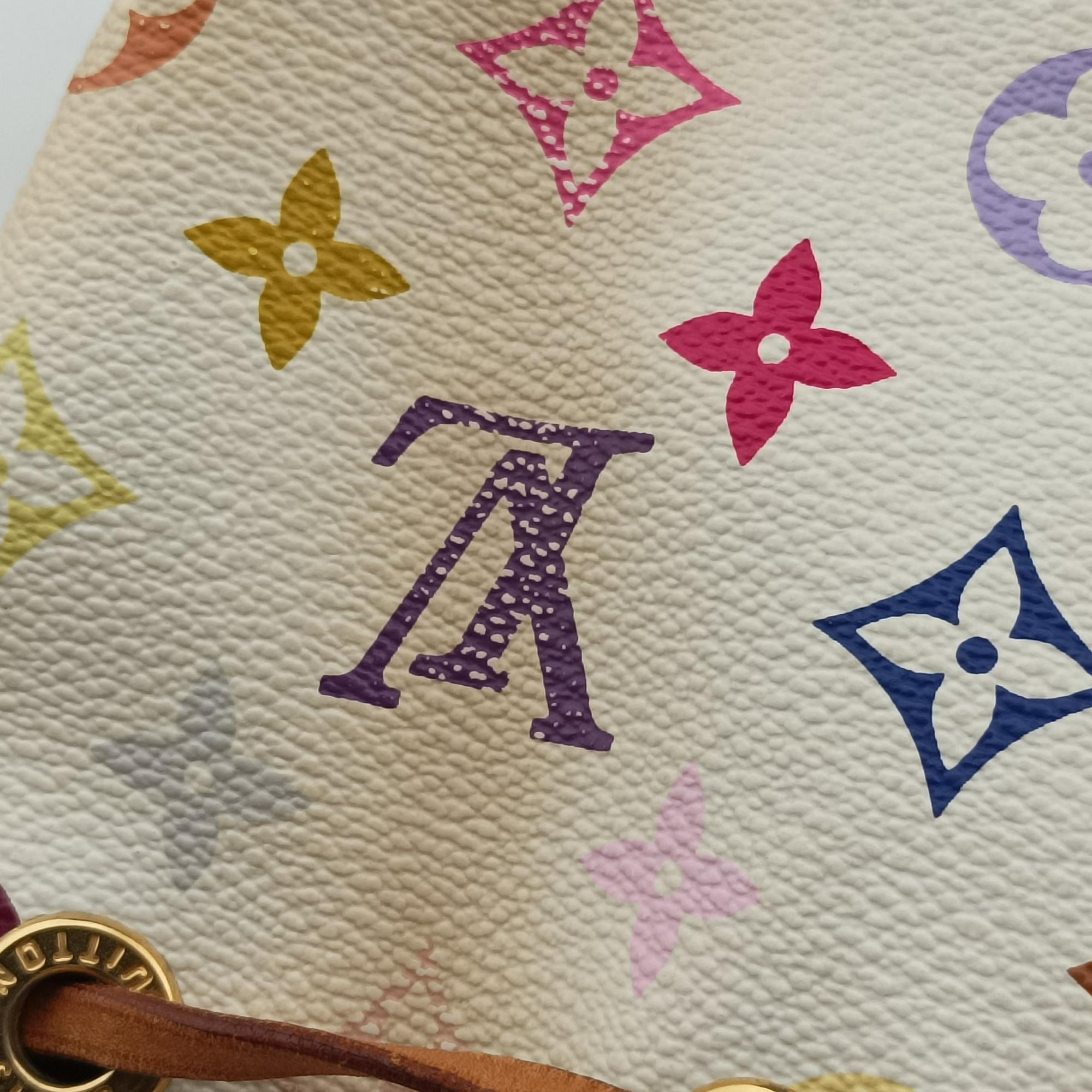 Vintage Louis Vuitton Petit NOe white Monogram Multicolor M42229 shoulderbag | stylenewstar