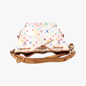 Vintage Louis Vuitton Petit NOe white Monogram Multicolor M42229 shoulderbag | stylenewstar