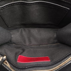 Pre-owned Valentino Rockstud Glam Lock Black Leather  shoulderbag | stylenewstar