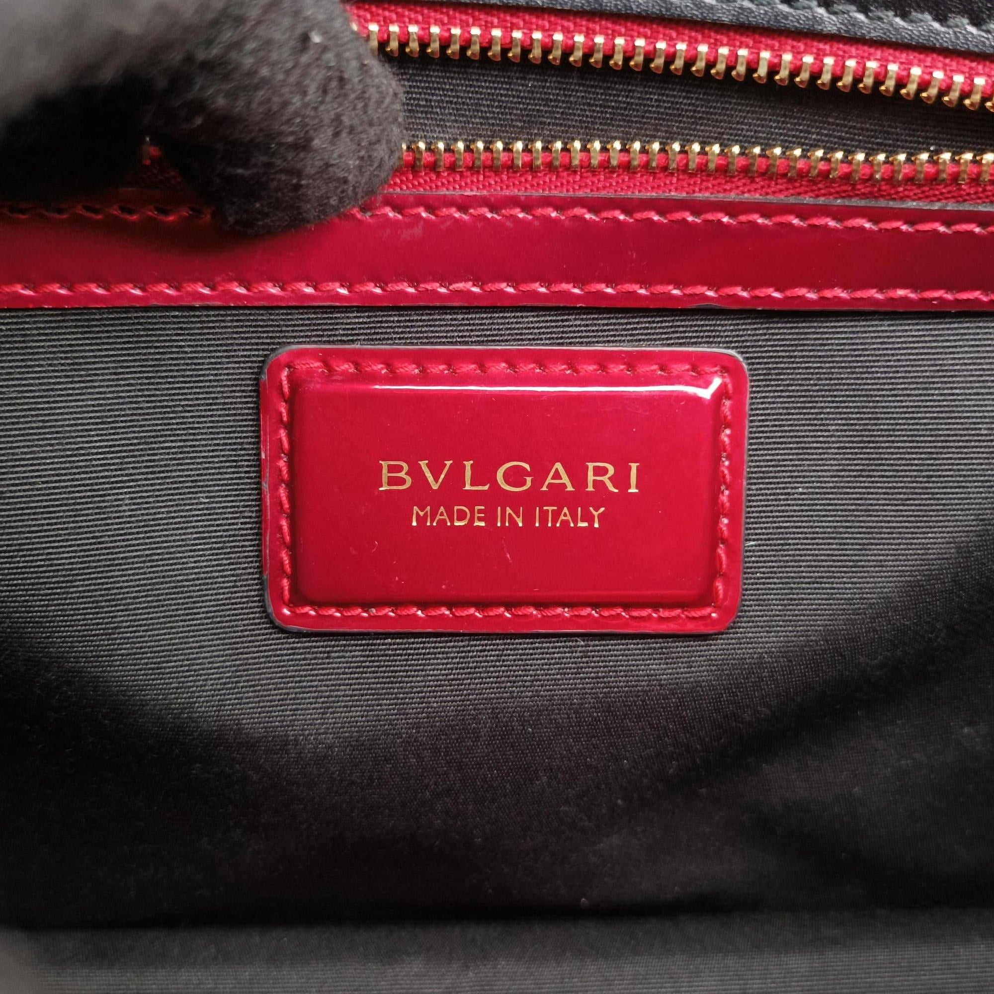 Pre-owned Bvlgari Serpenti Forever Red Patent Leather  shoulderbag | stylenewstar