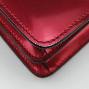 Pre-owned Bvlgari Serpenti Forever Red Patent Leather  shoulderbag | stylenewstar