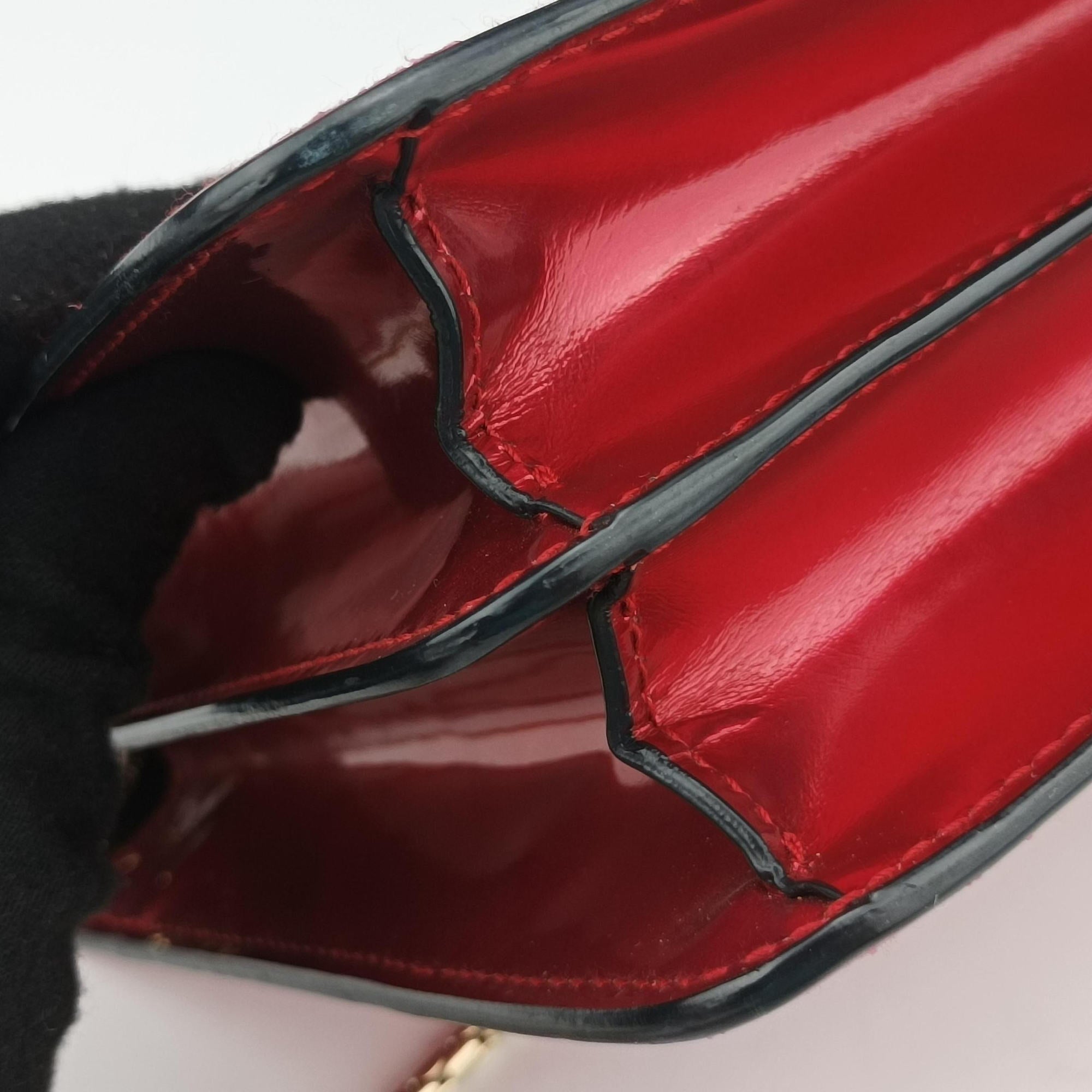 Pre-owned Bvlgari Serpenti Forever Red Patent Leather  shoulderbag | stylenewstar