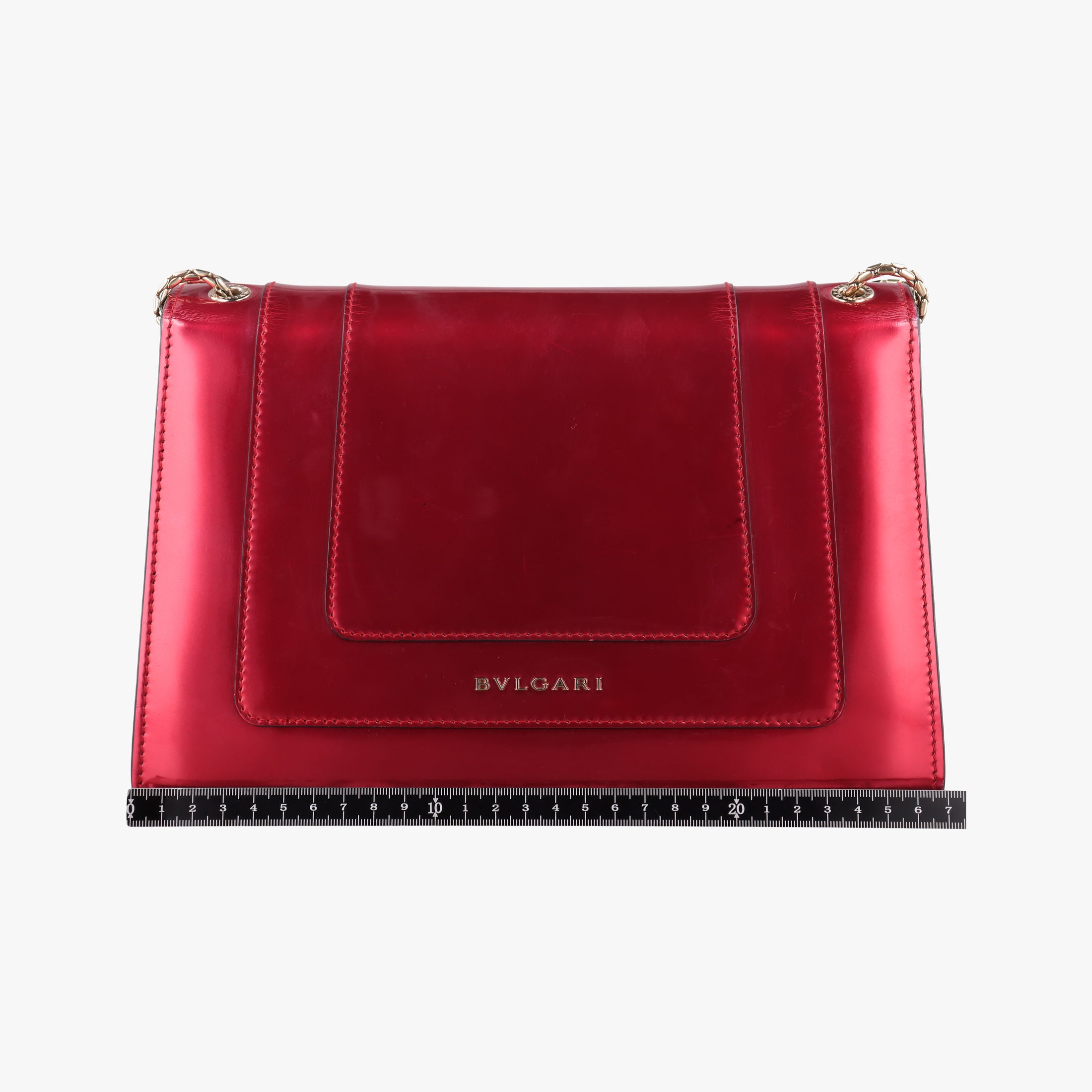 Pre-owned Bvlgari Serpenti Forever Red Patent Leather  shoulderbag | stylenewstar