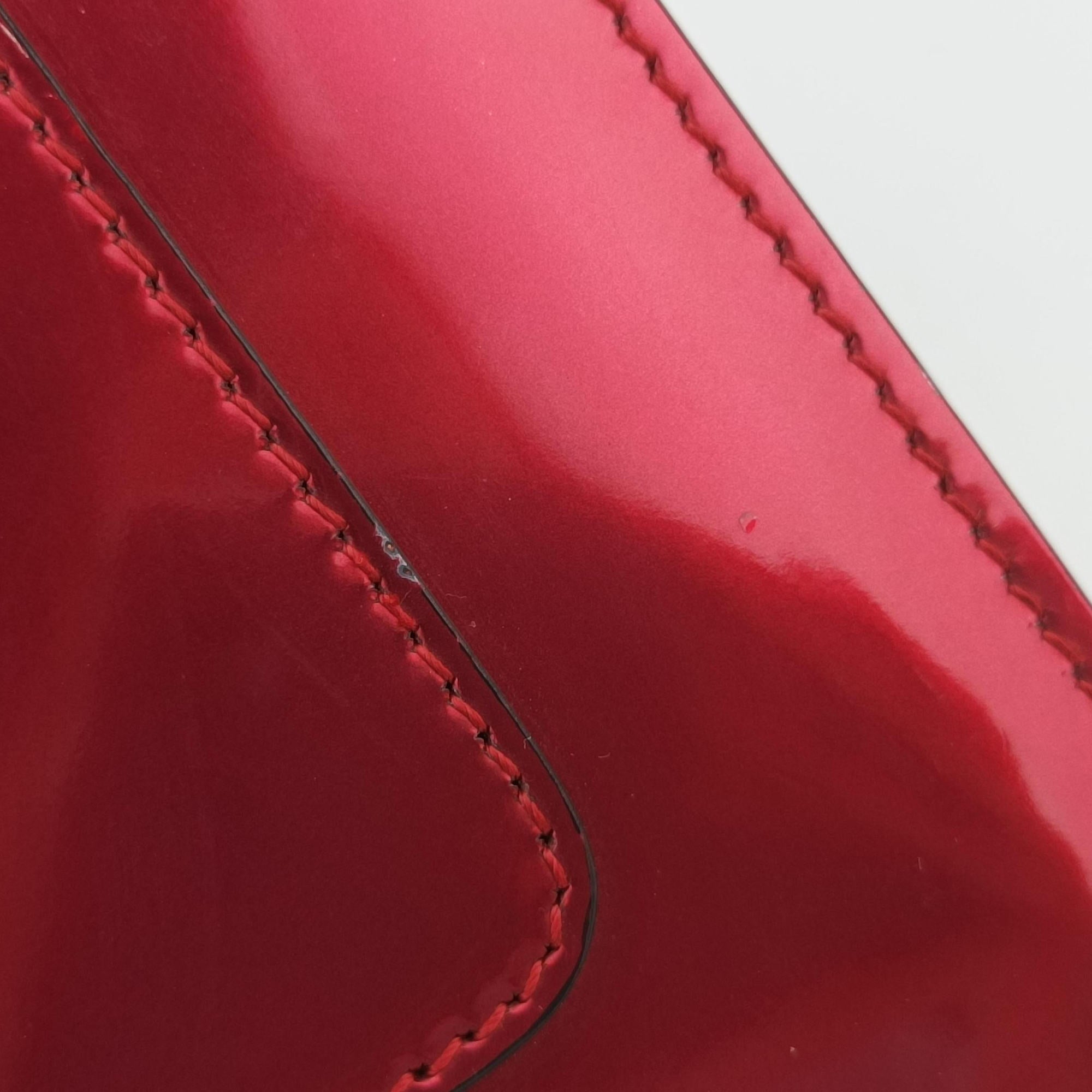 Pre-owned Bvlgari Serpenti Forever Red Patent Leather  shoulderbag | stylenewstar