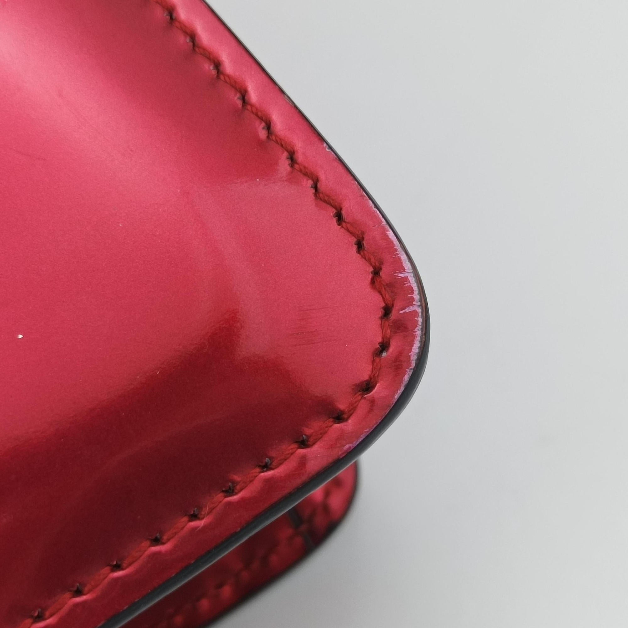 Pre-owned Bvlgari Serpenti Forever Red Patent Leather  shoulderbag | stylenewstar