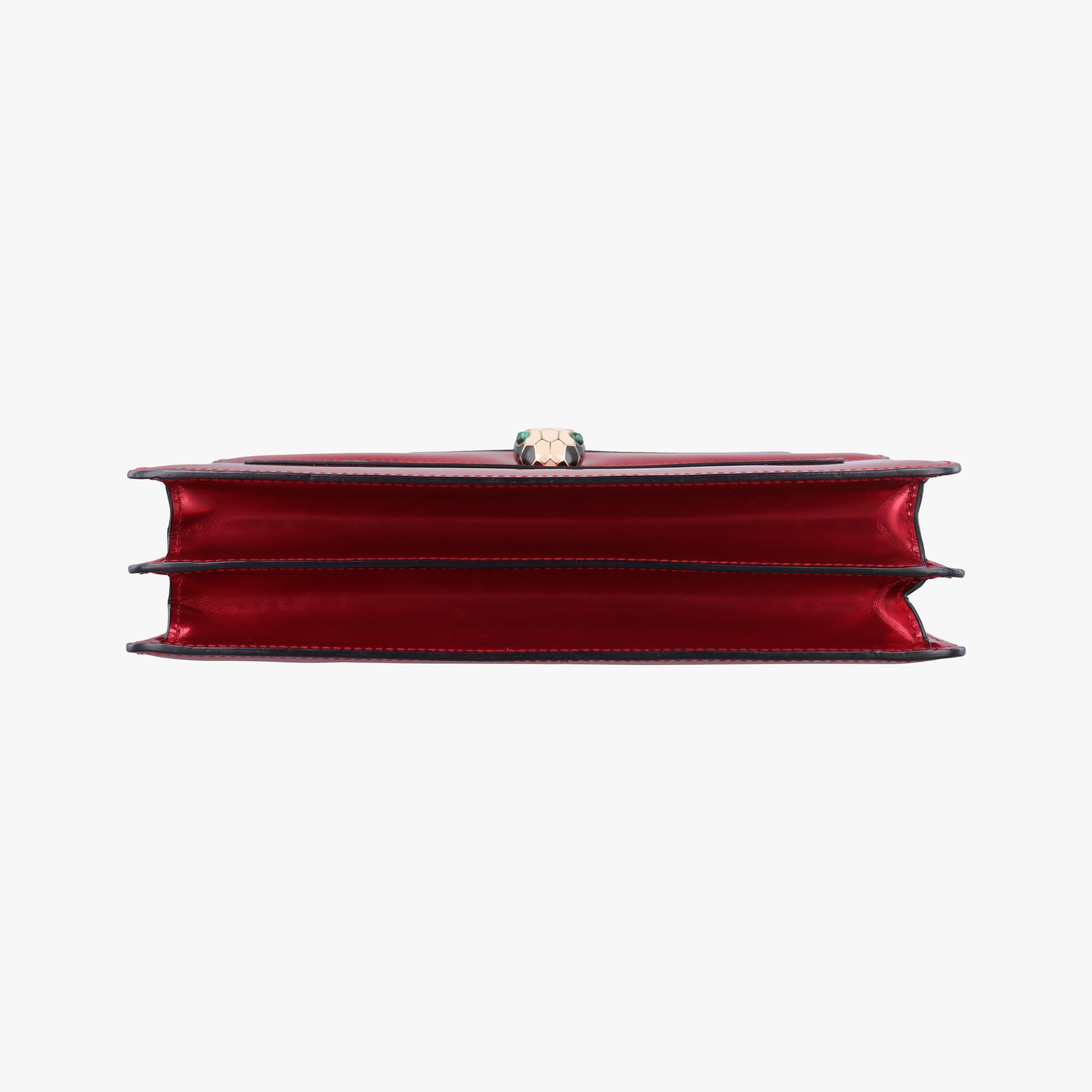 Pre-owned Bvlgari Serpenti Forever Red Patent Leather  shoulderbag | stylenewstar