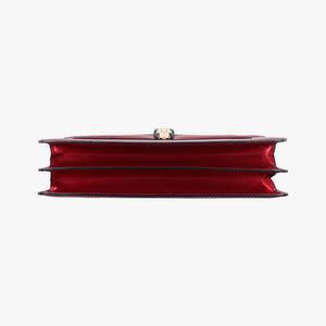 Pre-owned Bvlgari Serpenti Forever Red Patent Leather  shoulderbag | stylenewstar