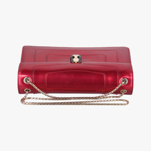 Pre-owned Bvlgari Serpenti Forever Red Patent Leather  shoulderbag | stylenewstar