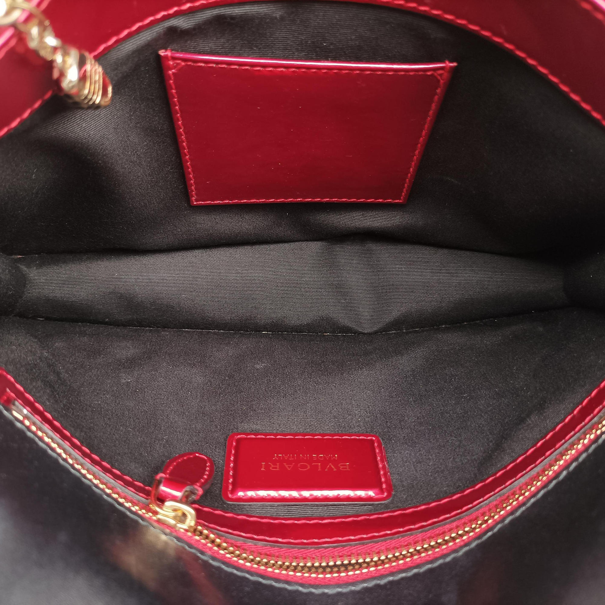Pre-owned Bvlgari Serpenti Forever Red Patent Leather  shoulderbag | stylenewstar