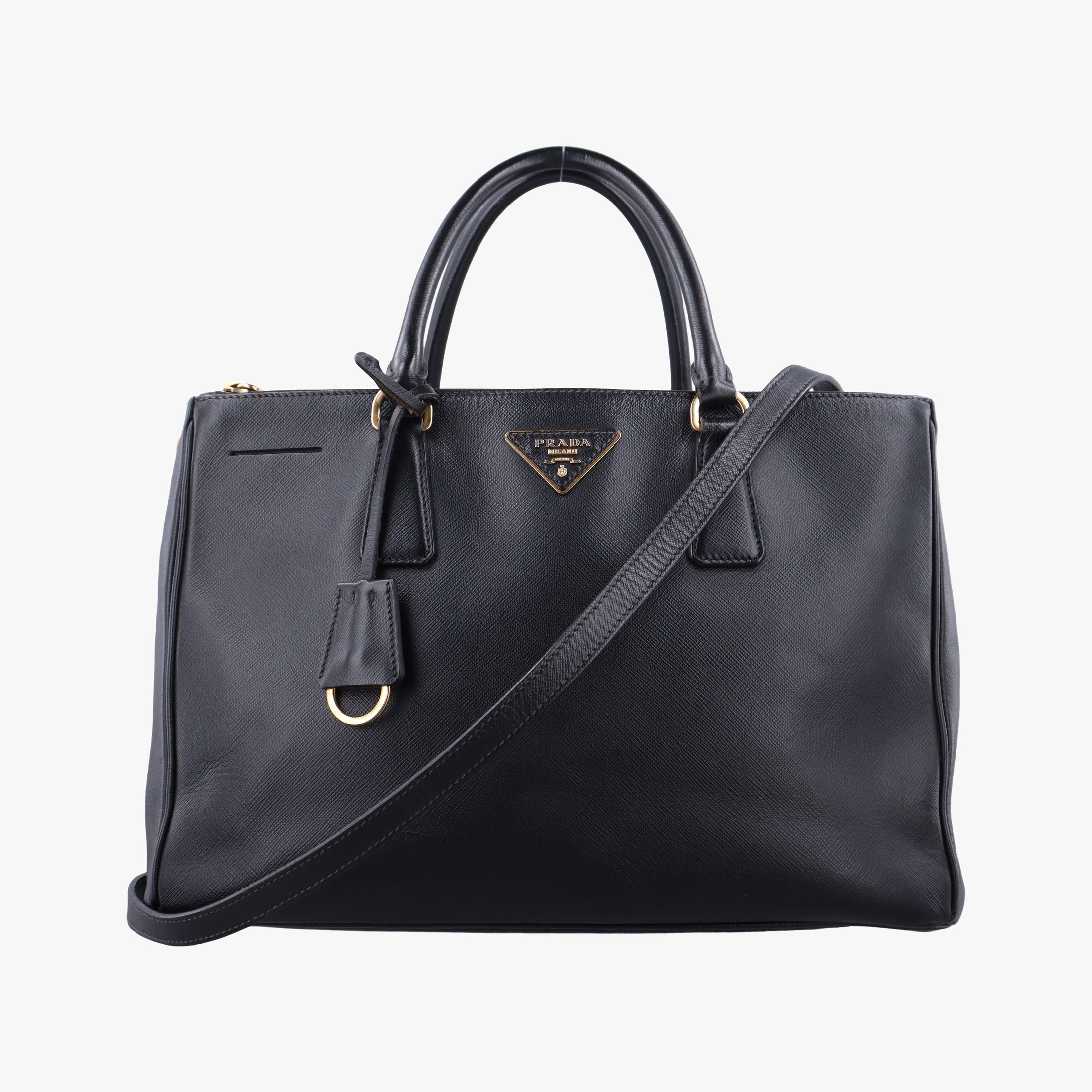 Vintage Prada Galleria Black SAFFIANO Leather BN2274 shoulderbag | stylenewstar