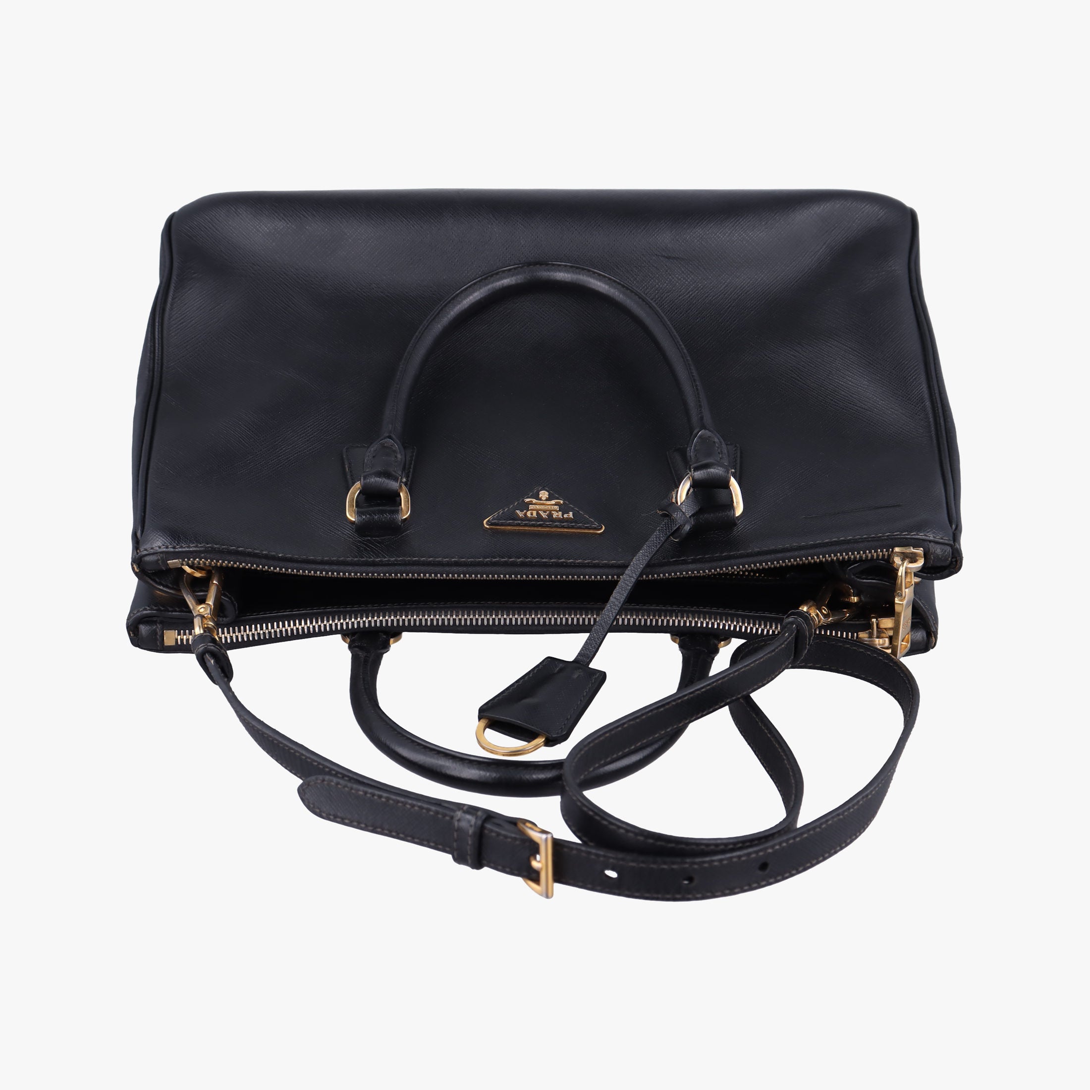 Vintage Prada Galleria Black SAFFIANO Leather BN2274 shoulderbag | stylenewstar