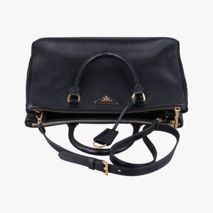 Vintage Prada Galleria Black SAFFIANO Leather BN2274 shoulderbag | stylenewstar