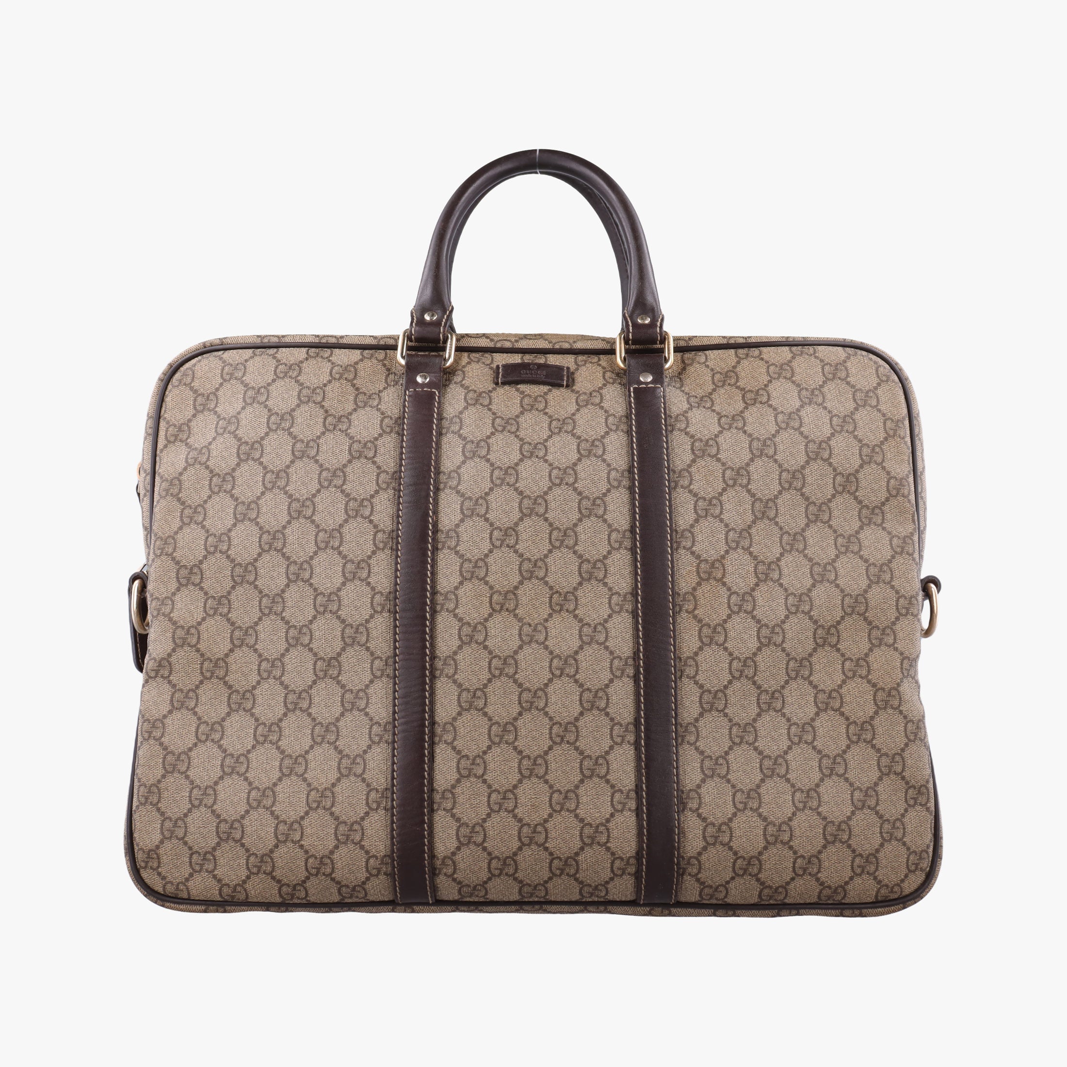 Pre-owned Gucci Diamante Brown PVC coated canvas 208463 handbag | stylenewstar