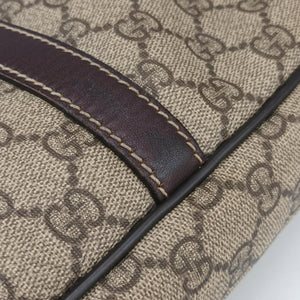 Pre-owned Gucci Diamante Brown PVC coated canvas 208463 handbag | stylenewstar