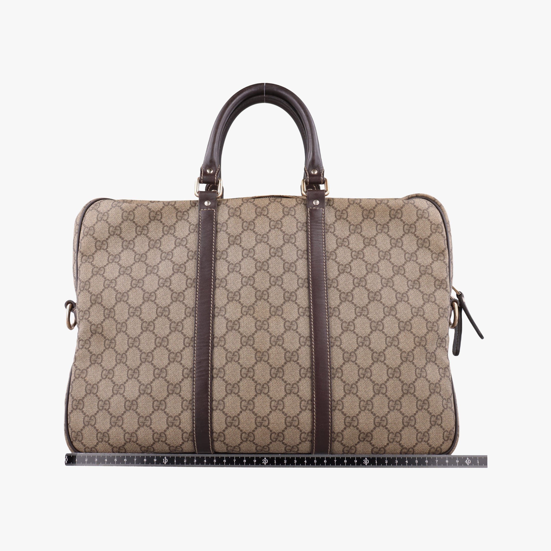 Pre-owned Gucci Diamante Brown PVC coated canvas 208463 handbag | stylenewstar