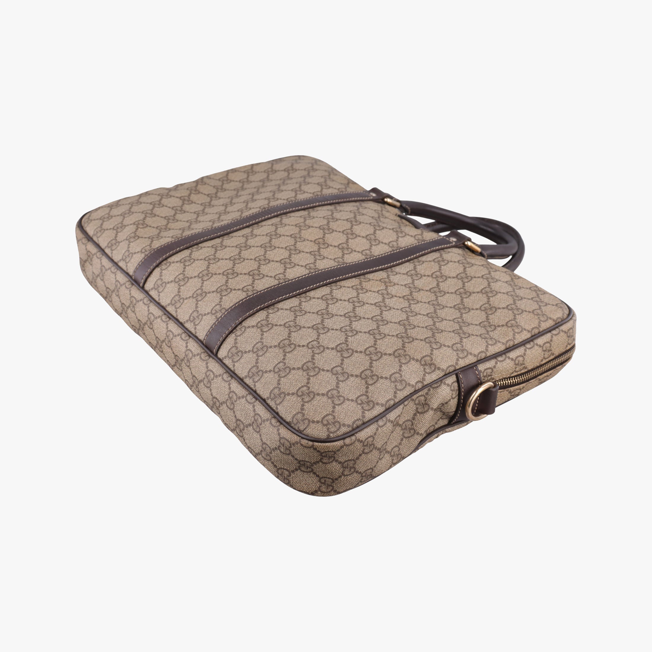 Pre-owned Gucci Diamante Brown PVC coated canvas 208463 handbag | stylenewstar