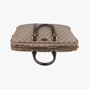 Pre-owned Gucci Diamante Brown PVC coated canvas 208463 handbag | stylenewstar