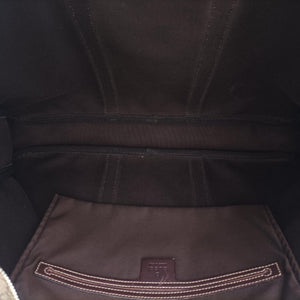Pre-owned Gucci Diamante Brown PVC coated canvas 208463 handbag | stylenewstar