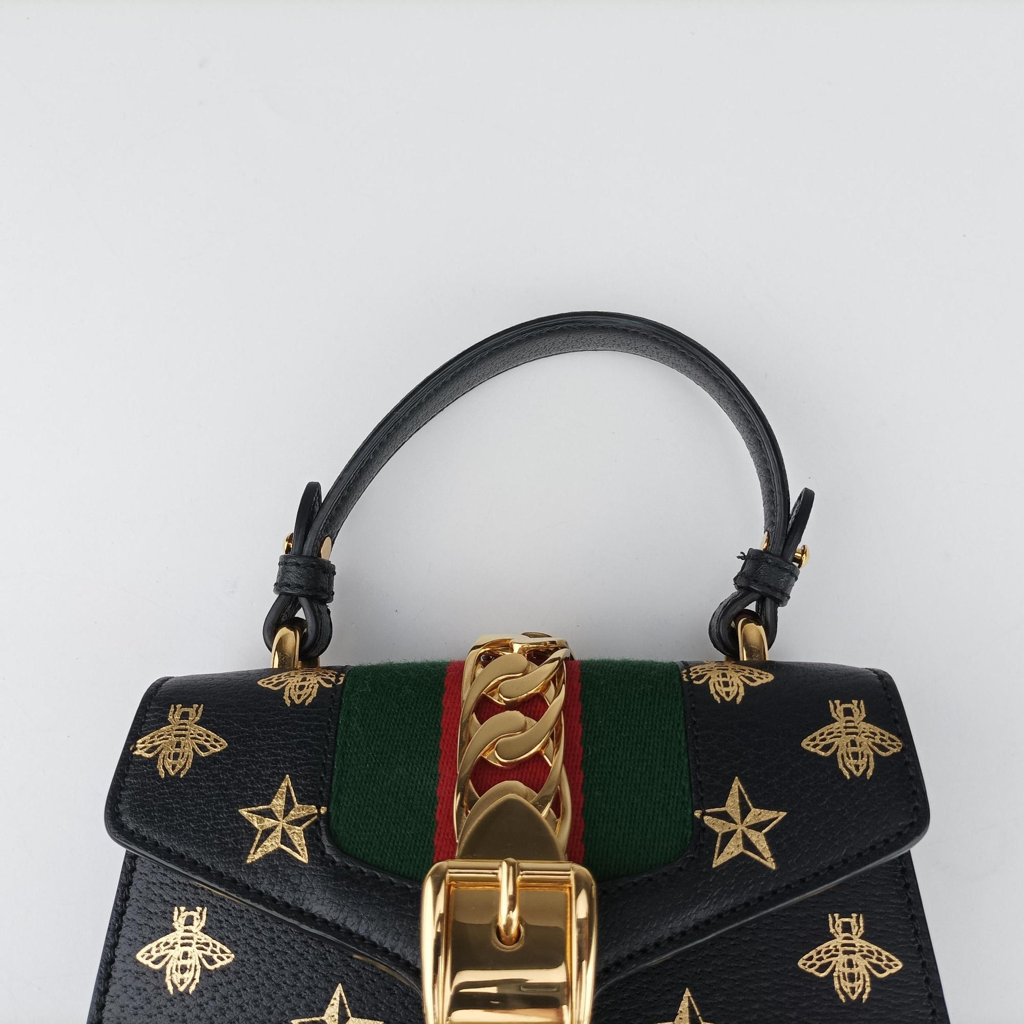 Secondhand Gucci Sylvie Black×Multi Leather 470270 shoulderbag | stylenewstar