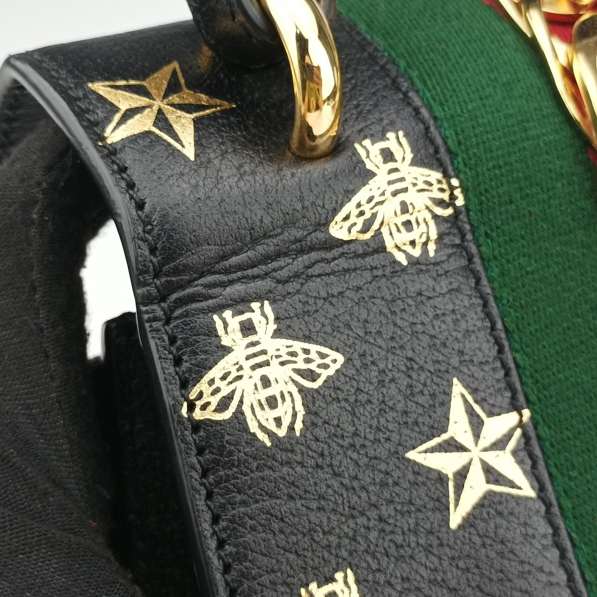 Secondhand Gucci Sylvie Black×Multi Leather 470270 shoulderbag | stylenewstar