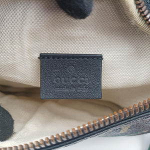 Pre-owned Gucci Print Black Leather 527792 bum bag/waist bag | stylenewstar