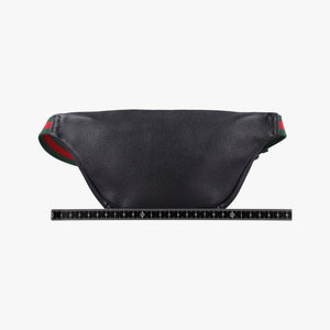 Pre-owned Gucci Print Black Leather 527792 bum bag/waist bag | stylenewstar