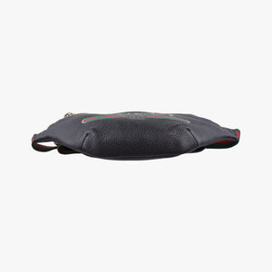 Pre-owned Gucci Print Black Leather 527792 bum bag/waist bag | stylenewstar