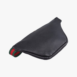 Pre-owned Gucci Print Black Leather 527792 bum bag/waist bag | stylenewstar