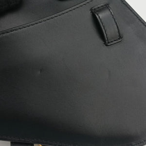 Pre-owned Christian Dior saddle Black leather  bum bag/waist bag | stylenewstar