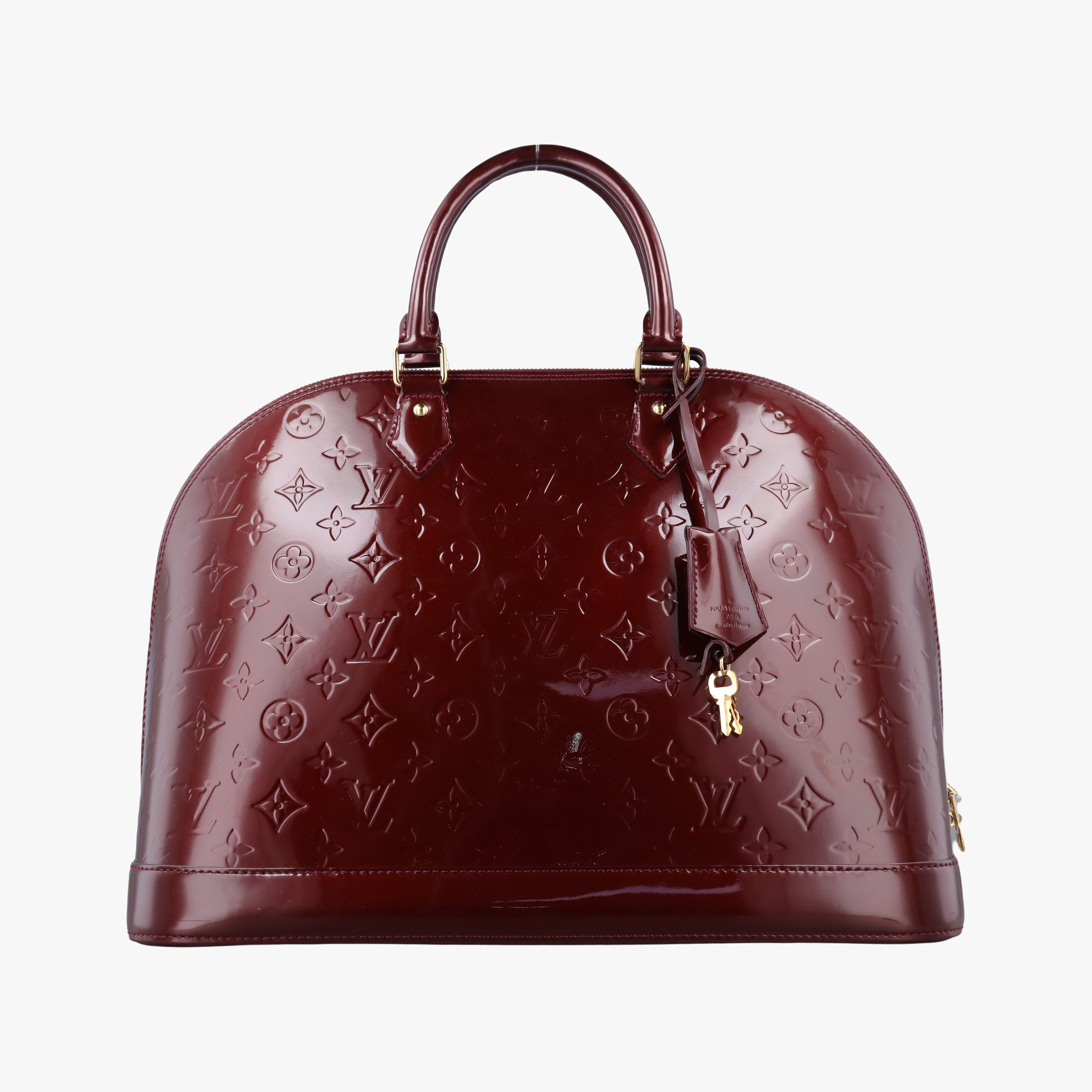 Pre-owned Louis Vuitton Alma GM Amarante Vernis M93595 handbag | stylenewstar