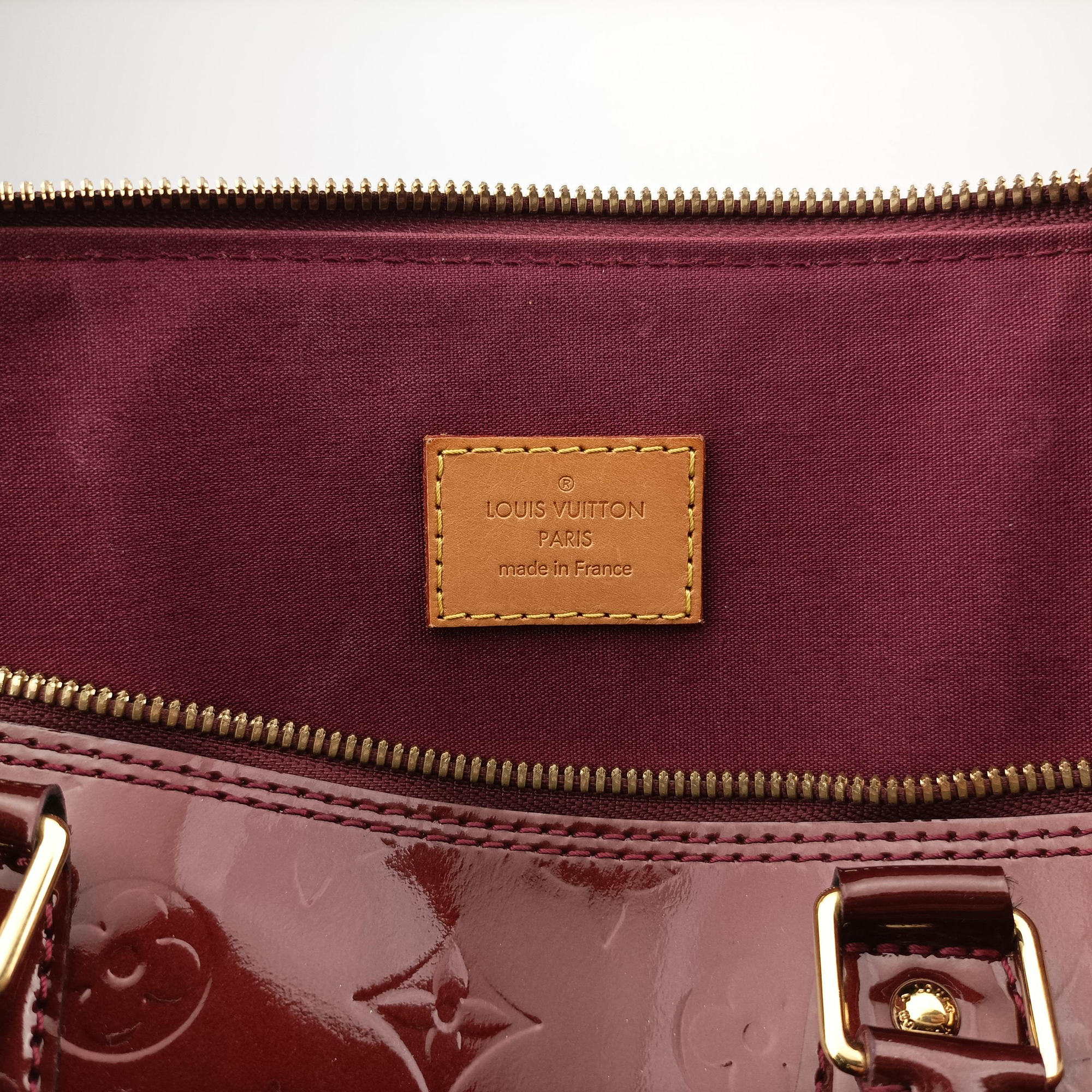 Pre-owned Louis Vuitton Alma GM Amarante Vernis M93595 handbag | stylenewstar